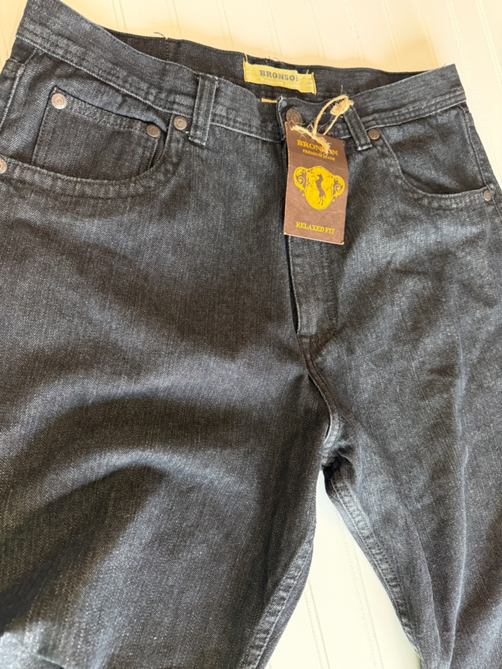 Men's Relaxed Bronson Jeans in Washed Black - Size 36x31 New - Picture 11 of 11